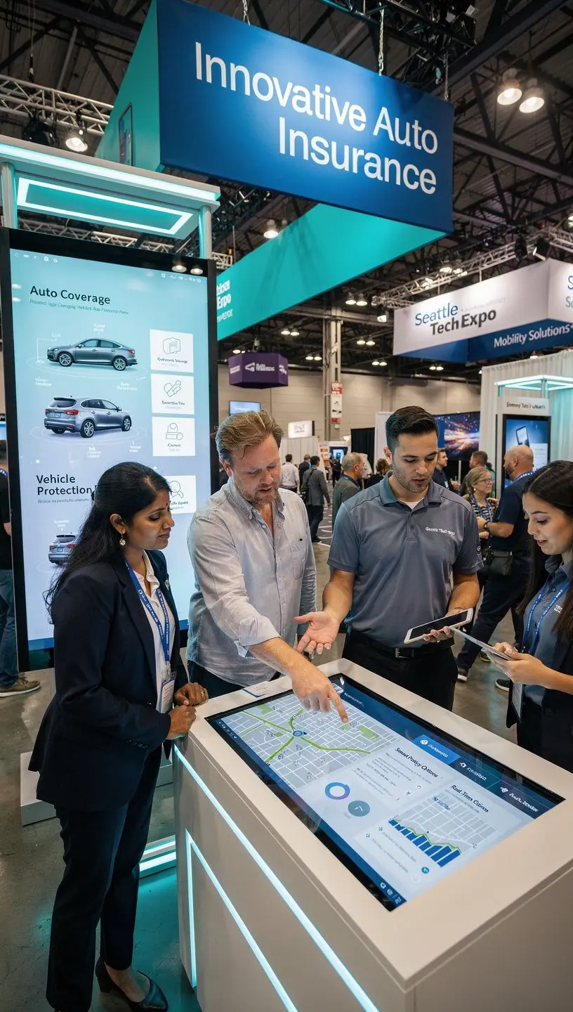 Счастливая семья, использующая арендуемый автомобиль во время путешествия, демонстрирует преимущества страхового покрытия.